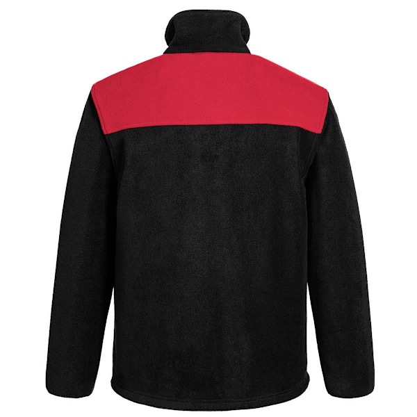 Portwest PW2 Fleecejacka för män XL Svart/Röd Black/Red XL