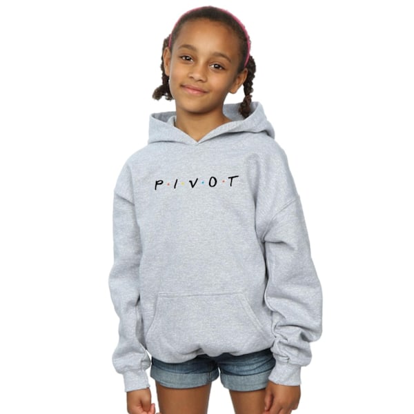 Friends Girls Pivot Logo Hoodie 9-11 år Sports Grey Sports Grey 9-11 Years