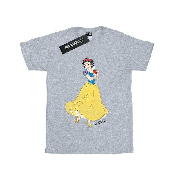 Snövit och de sju dvärgarna flickor bomull T-shirt 7-8 år Sports Grey 7-8 Years
