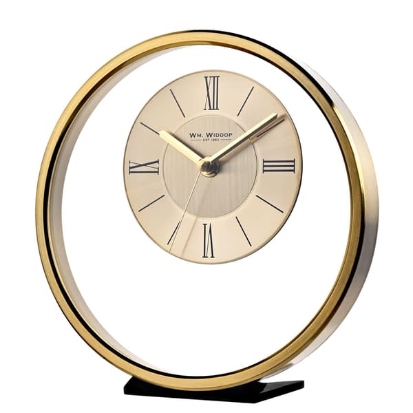 Wm.Widdop Rund Guld Mantel Klocka One Size Guld Gold One Size