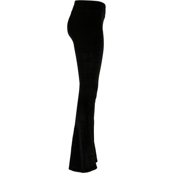 Urban Classics Dam/Dam Sammet Hög Midja Bootcut Leggings Black S