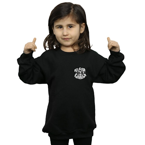 The Police Girls Illegal Records Eagle Chest Sweatshirt 12-13 år Black 12-13 Years