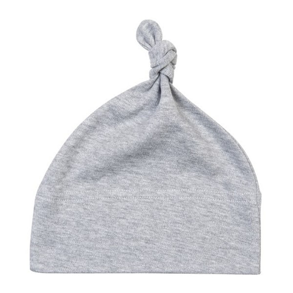 Babybugz Baby Knotted Melange Hat 0-9 månader (Baby) Heather Gre Heather Grey 0-9 months (Baby)