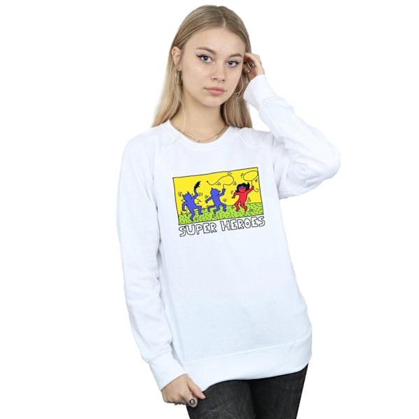 DC Comics Dam/Kvinnor Batman Pop Art Sweatshirt L Vit White L