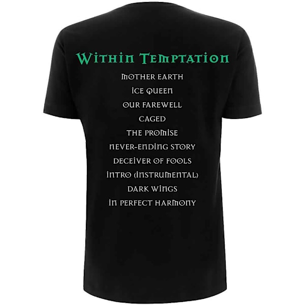 Within Temptation Unisex Vuxen Mother Earth Ryggtryck Bomull T-shirt Black M