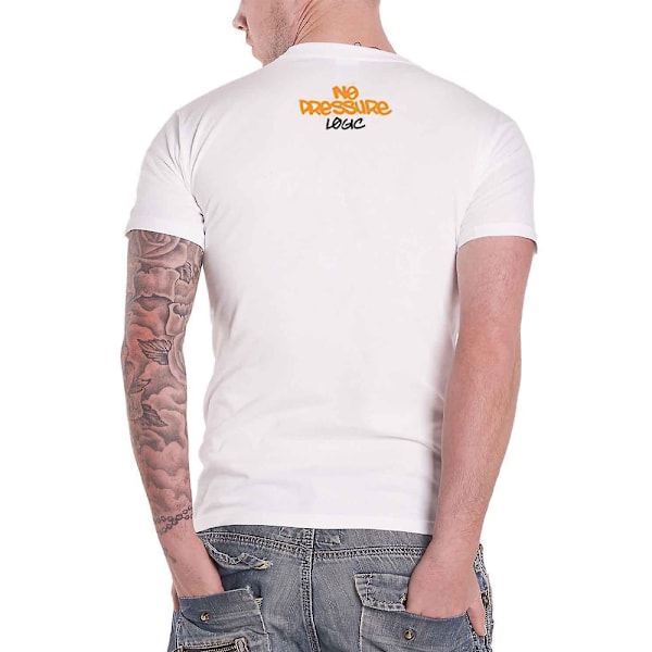Logic Unisex Vuxen No Pressure Bomull T-shirt M Vit White M