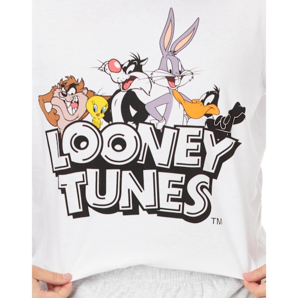 Looney Tunes Herr Logotyp Lång Pyjamas Set S Vit White S