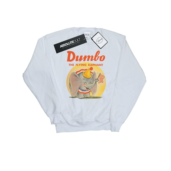 Disney Dam/Damer Dumbo Flygande Elefant Sweatshirt M Vit White M