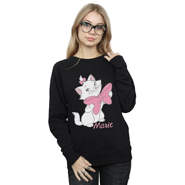 Disney Dam/Kvinnor Aristocats Marie Bow Sweatshirt L Svart Black L