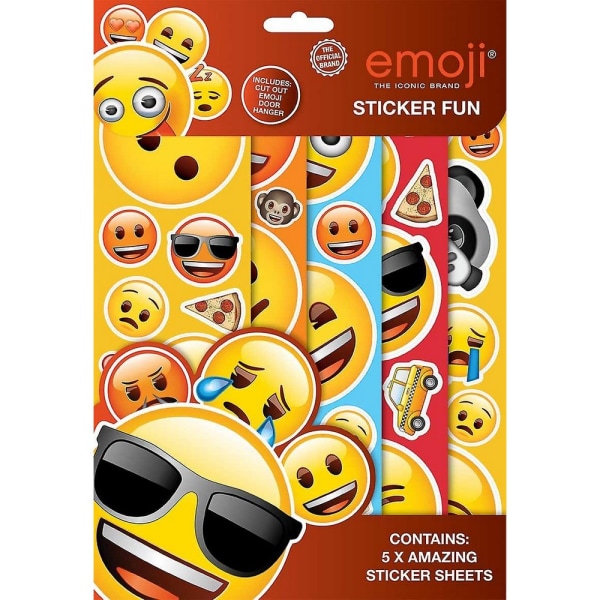 Emoji-klistermärke (paket med 5) En one size gul/brun Yellow/Brown One Size