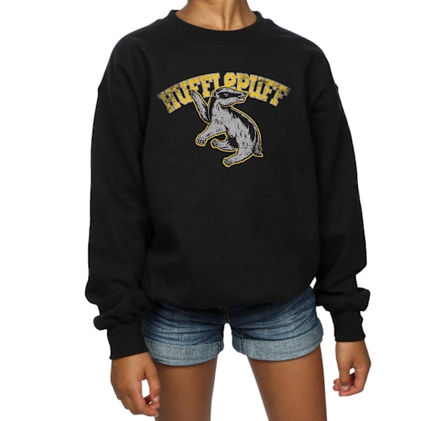 Harry Potter Flickor Hufflepuff Sweatshirt 7-8 År Svart Black 7-8 Years