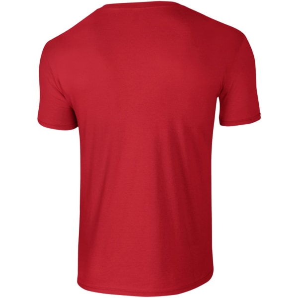 Gildan herr kortärmad mjuk t-shirt L röd Red L