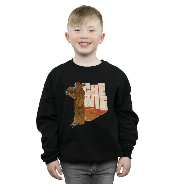 Star Wars Boys Solo Chewie Falcon Sweatshirt 7-8 år Svart Black 7-8 Years