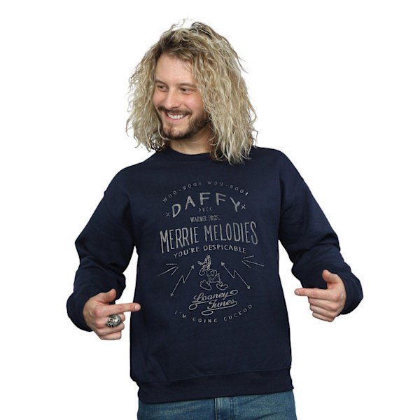 Looney Tunes Herr Daffy Duck Despicable Sweatshirt M Marinblå Navy Blue M