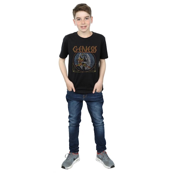 Genesis Boys Distressed Eagle T-Shirt 12-13 år Svart Black 12-13 Years