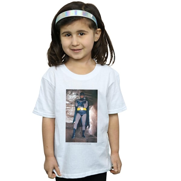 DC Comics Girls Batman TV-serie Kontemplativ Pose Bomull T-shirt White 12-13 Years