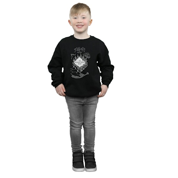 Harry Potter Pojkar The Marauder´s Map Sweatshirt 5-6 År Svart Black 5-6 Years