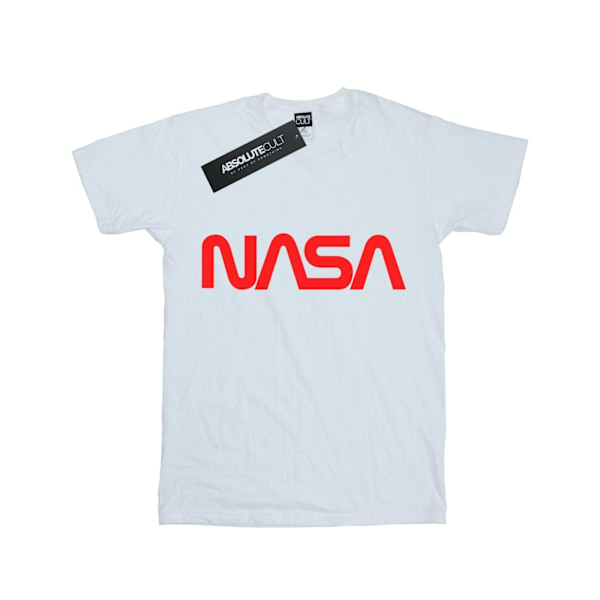 NASA Pojkar Modern Logotyp T-Shirt 5-6 År Vit White 5-6 Years
