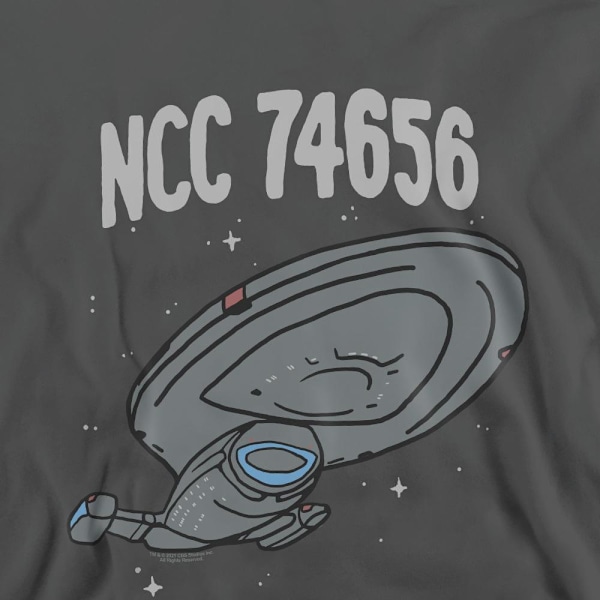Star Trek Unisex Vuxen The Intrepid Class Sweatshirt M Kolgrå Charcoal M