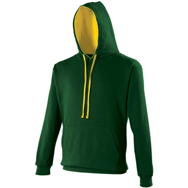 Awdis Varsity Hooded Sweatshirt / Hoodie 2XL Forest Green/Gold Forest Green/Gold 2XL