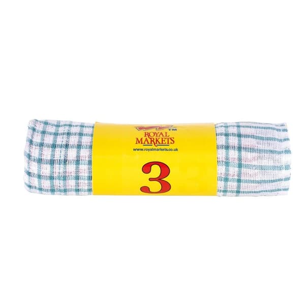 Royal Markets Kökshandduk (3-pack) En Storlek Vit/Blå White/Blue One Size