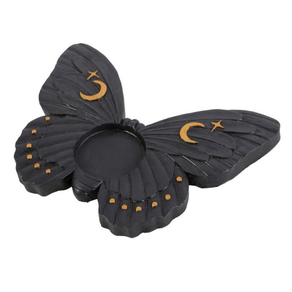 Something Different Moth Tealight Holder One Size Black Black One Size