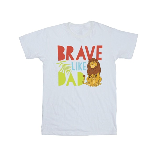 Disney Boys The Lion King Brave Like Dad T-Shirt 12-13 år Vit White 12-13 Years