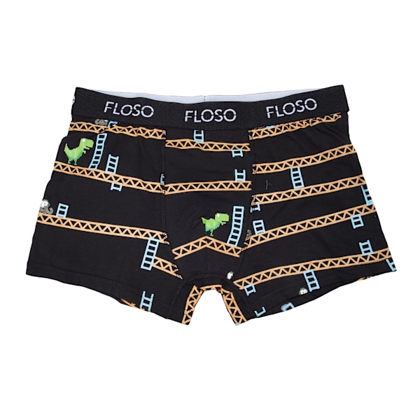 FLOSO Retro Games Boxershorts för män (5 par) M Svart Black M