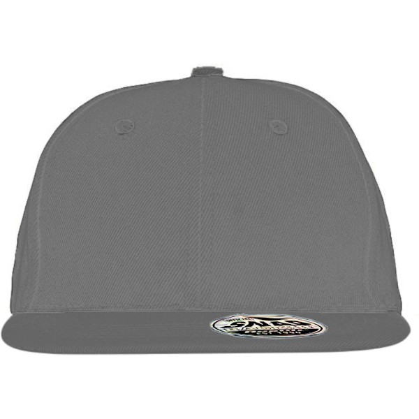 Result Unisex Core Bronx Original Flat Peak Snapback Enfärgad Heather Grey One Size