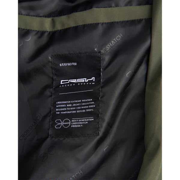 Crosshatch Herr Kampleys Embosserad Vadderad Jacka M Oliv Olive M