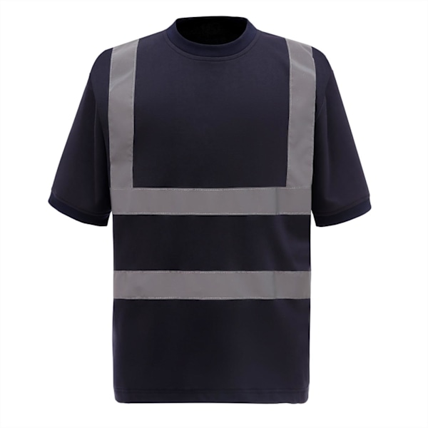 Yoko Hi-Vis T-shirt för män, kortärmad, marinblå, storlek M Navy M