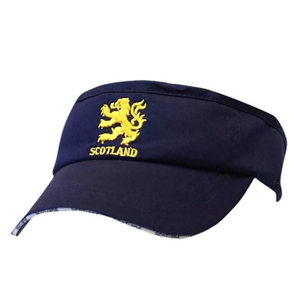 Skotsk lejon broderad solskärm keps One Size Marinblå Navy One Size
