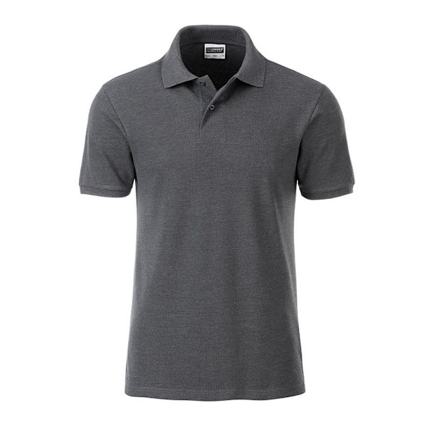 James and Nicholson Herr Basic Pikétröja L Svartmelerad Black Heather L