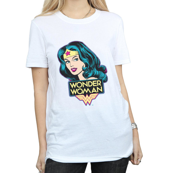 Wonder Woman T-shirt i bomull för kvinnor/damer L Vit White L