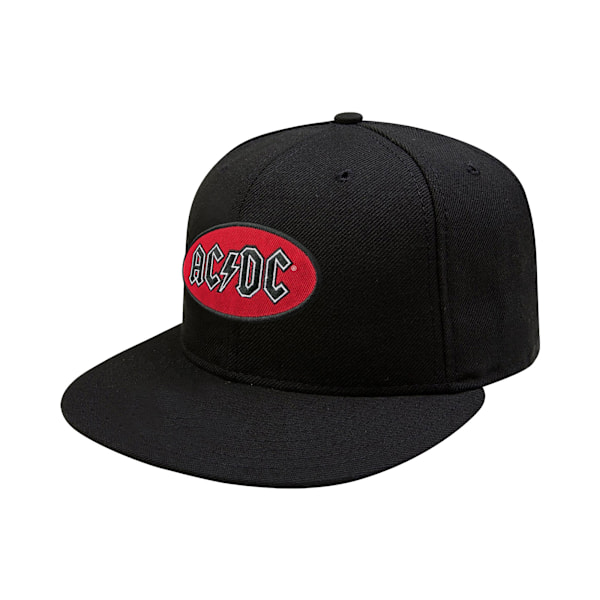 AC/DC Unisex Vuxen Oval Logo Snapback Cap One Size Svart/Röd Black/Red One Size