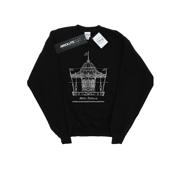 Disney Herr Mary Poppins Karusell Skiss Sweatshirt L Svart Black L