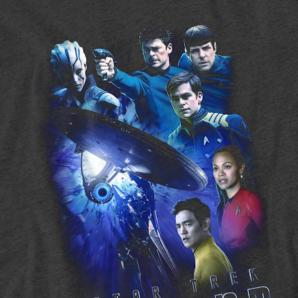 Star Trek Beyond Unisex Vuxen Cast T-Shirt 3XL Charcoal Charcoal 3XL