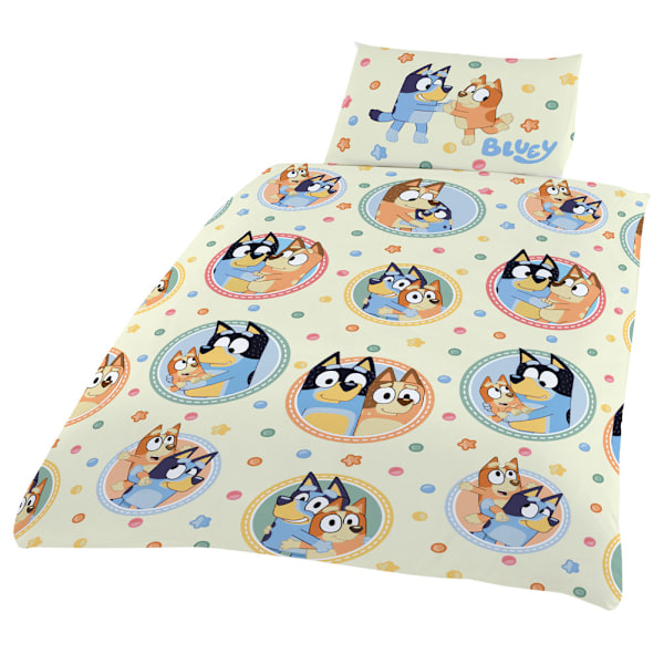 Bluey Ram Duvetöverdrag Set Junior Kräm/Flerfärgad Cream/Multicoloured Junior