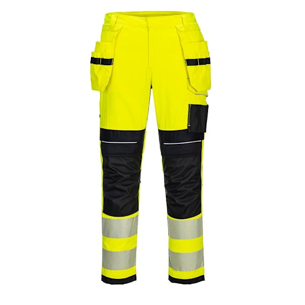 Portwest PW3 FR Varsel Modaflame Hölsterfickabyxor 3 för män Yellow/Black 36R