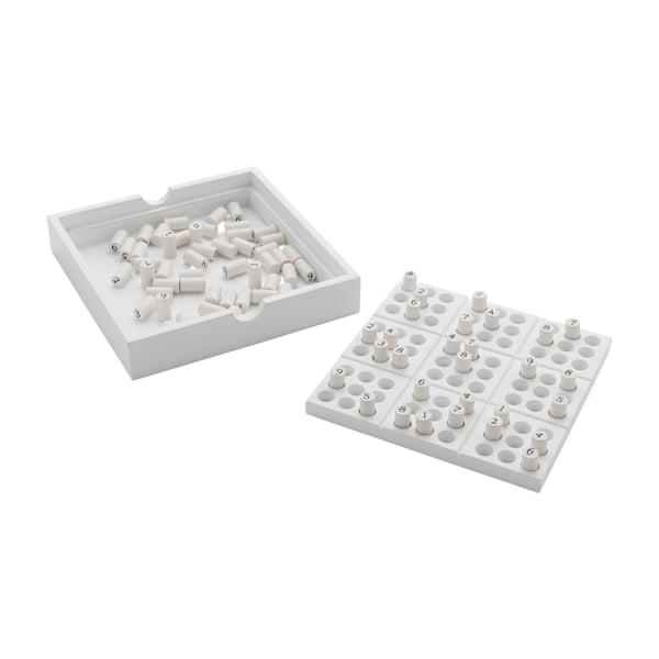 XD Collection Sudoku-spel i trä 2,6 cm x 14 cm x 14 cm Vit White 2.6cm x 14cm x 14cm