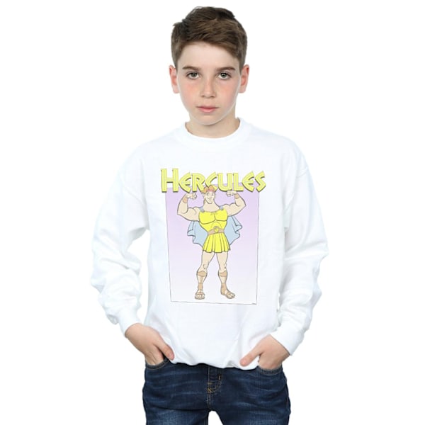 Disney Pojkar Hercules Muskler Sweatshirt 7-8 År Vit White 7-8 Years