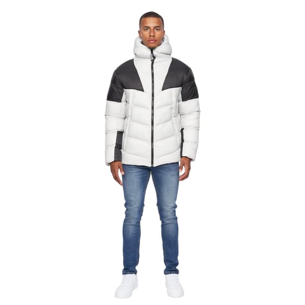 Duck And Cover Mens Raymax Kontrast Panel Vadderad Jacka S Putty Putty/Black S