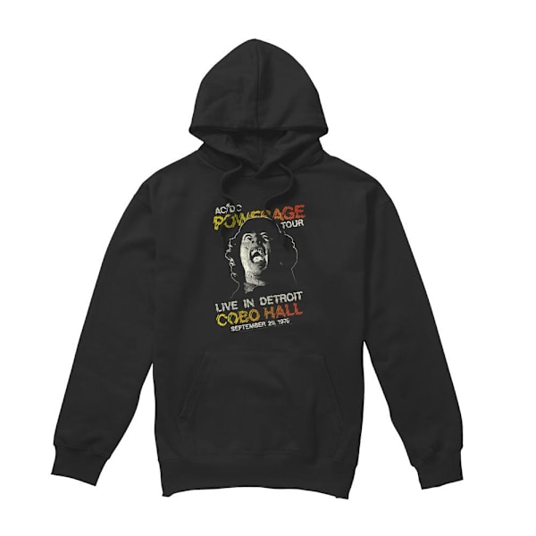 AC/DC Herr Powerage Tour Hoodie XL Svart Black XL