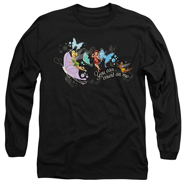 Disney Fairies Unisex Vuxen You Can Count On Me Tingeling & R Black XL