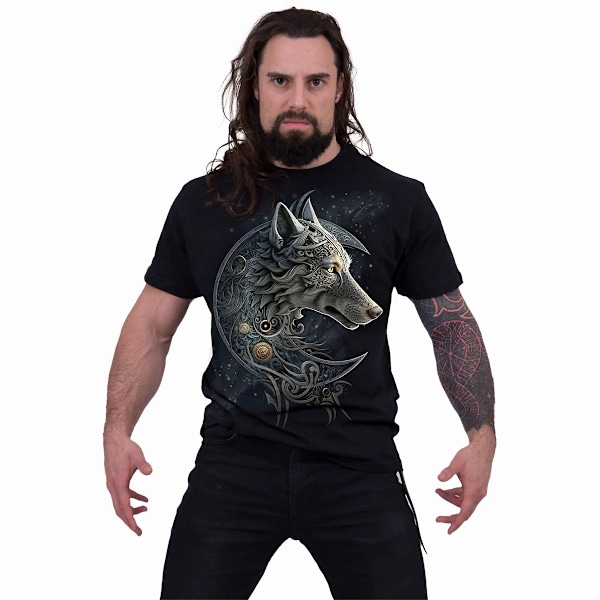 Spiral Direct Unisex Vuxen Celtic Wolf T-shirt 3XL Svart Black 3XL