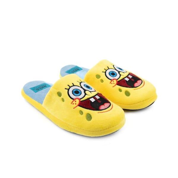 SpongeBob SquarePants Unisex Vuxen Kontrasttofflor 3 UK-4 UK Yellow/Blue 3 UK-4 UK