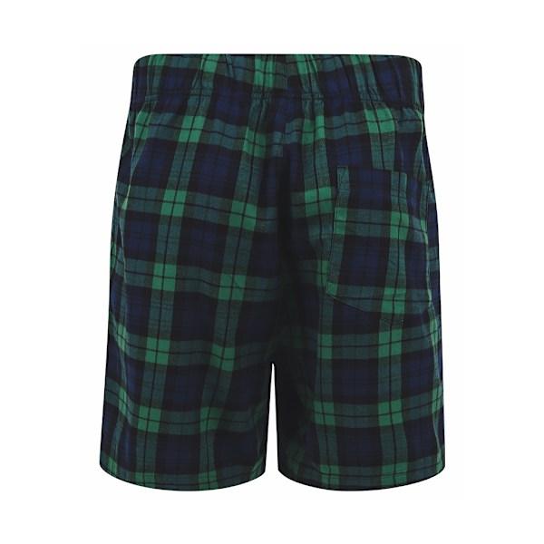 SF Herr Tartan Lounge Shorts XS Marinblå/Grön Navy/Green XS