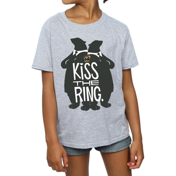 Disney Girls Zootropolis Kiss The Ring Bomull T-shirt 7-8 år Sports Grey 7-8 Years