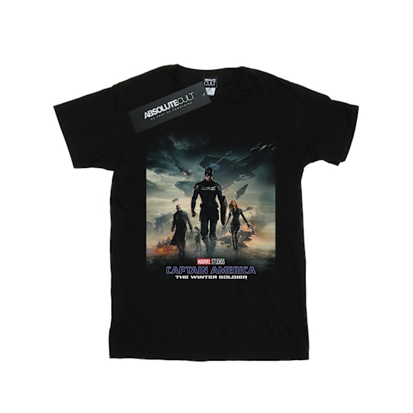 Marvel Studios Boys Captain America The Winter Soldier Poster T Black 5-6 Years