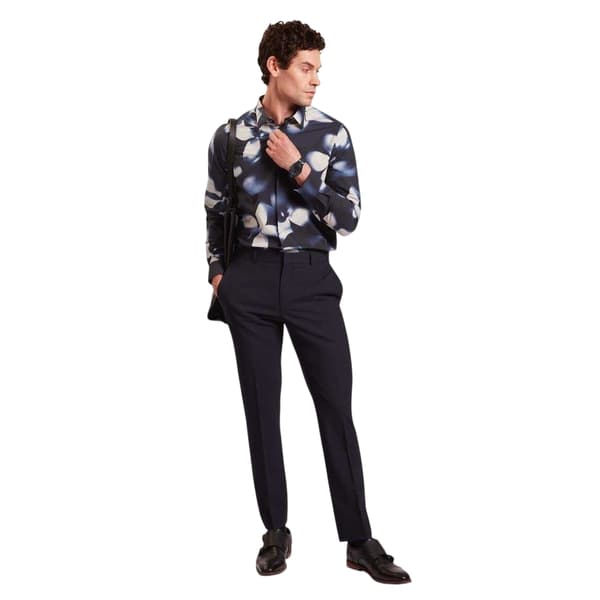 Ted Baker Herrskjorta med blommönster XL Marinblå Navy XL